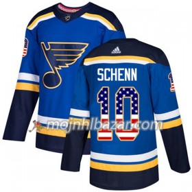 Dresovi St. Louis Blues Brayden Schenn 10 Adidas 2017-2018 Plava USA Flag Fashion Authentic - Muške